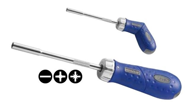 Skrutkovač račňový viacejbitovú - Tona Expert (E160802T)