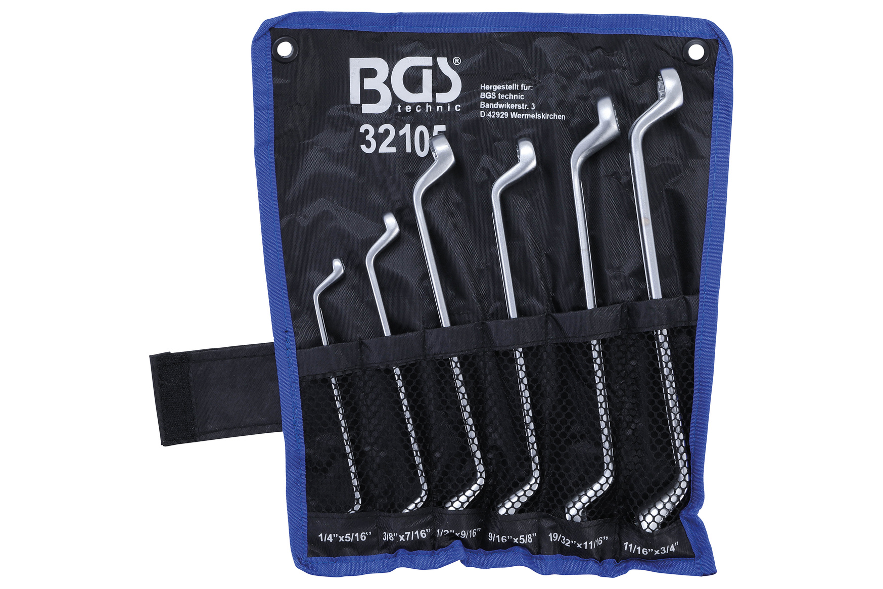 Sada očkových, palcových kľúčov 6ks - BGS 32105