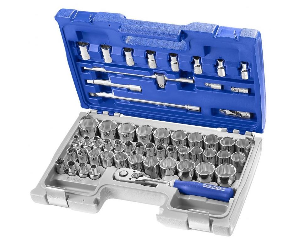 Gola sada 1/2"; 55 dielov, metrické aj palcové rozmery - Tona Expert (E032909T)