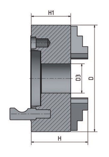 4-čeľusťové skľučovadlo s centrickým upínaním o 160 mm Camlock 4