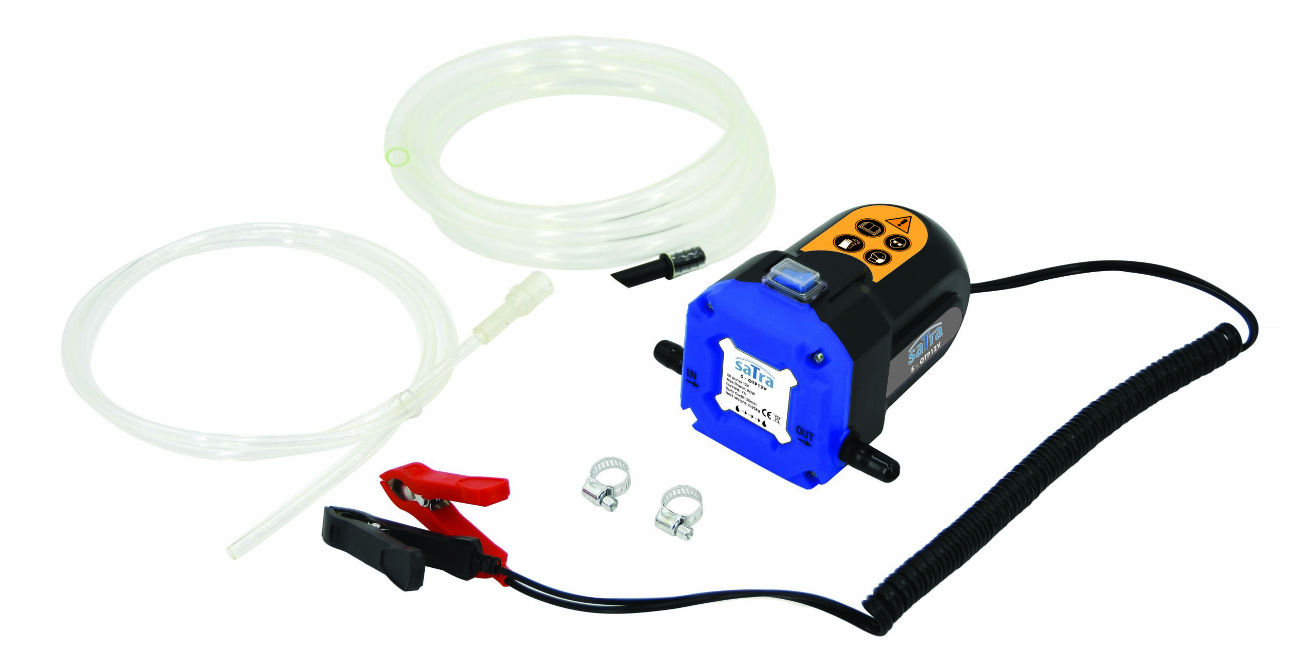 Elektrické čerpadlo na naftu, vykurovací olej a motorový olej, 12 V/80 W - SATRA
