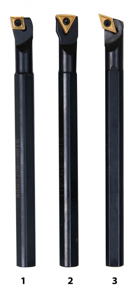 Vnútorné sústružnícke nože HM 10 mm, súprava - 3 ks