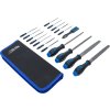 Dílenské a jehlové pilníky, sada 17 ks v obalu - BGS 72119 b