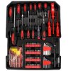 Sada nářadí - hlavice, klíče, šroubováky, kleště, 299 dílů v kufru - SIXTOL 5