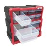 Organizér - skříňka plastová, 8+4 šuplíky, červená - MAGG 120300 a