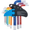 Zástrčné klíče imbus 1,5-10 mm, vícebarevné, krátké, 9 ks - BGS 74454 b