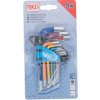 Zástrčné klíče imbus 1,5-10 mm, vícebarevné, krátké, 9 ks - BGS 74454 c
