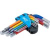 Zástrčné klíče imbus 1,5-10 mm, vícebarevné, krátké, 9 ks - BGS 74454