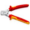 Nůžky na kabely, elektrikářské VDE 1000V, StepCut pro vodiče do 5x4 mm2 - Knipex 95 16160b