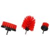 Sada středně tvrdých kartáčů na vrtačku pro čištění auta, červené, 3 ks - SIXTOL_2