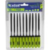 Pilníky jehlové 150 mm, různé druhy, sada 10 ks - EXTOL CRAFT EX8801 02
