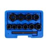 Hlavice 3/8” na poškozené šrouby a matice, velikosti 9-19 mm, sada 10 ks - SATRA 03