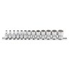 Hlavice multiprofilové 1/4”, velikosti 4-14 mm, sada 13 ks, univerzální - BGS 2150 01