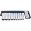 Hlavice 1/2” prodloužené 12hranné, vel. 10-24 mm, sada 9 ks - BGS 5253 99
