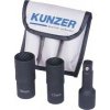 Hlavice na poškozené nebo bezpečnostní šrouby kol, vel. 17 a 19 mm, sada 3 ks - Kunzer