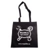 Taška textilní s uchem, netkaná textílie, černá "MojeDílna moje království" (MojeDílna.cz)