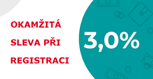 Sleva 3% na vše po registraci