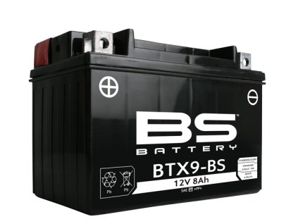 R/B V508012008A514 BS-BATTERY BTX9-BS 12V/8Ah moto (YTX9-4/YTX9-BS) Linhai M150, 200, 210