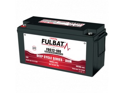 FULBAT Battery 12V/180Ah FDC12-180 Deep Cycle AGM Carbon, Linhai UTV Electric