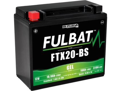 FULBAT GEL Battery 12V/18Ah FTX20-BS (YTX20-BS) ACCESS SHADE, XTREME, ARCTIC CAT, HARLEY DAVIDSON