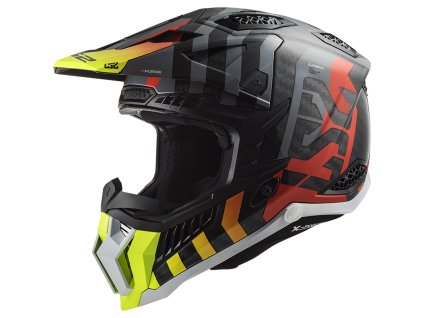 LS2 MX703 C X-FORCE BARRIER H-V YELLOW RED-06 (Varianta LS2 MX703 C X-FORCE BARRIER H-V YELLOW RED-06 L)