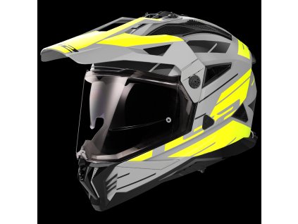 LS2 MX702 PIONEER II NAMIB M.GREY H-V YELLOW-06 (Varianta LS2 MX702 PIONEER II NAMIB M.GREY H-V YELLOW-06 3XL)