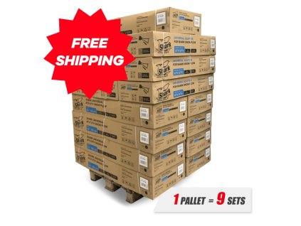 PALLET OF SHARK SNOW PLOW 60" (152cm) DELUXE WITH QUICK ATTACH ADAPTER 9 SETS