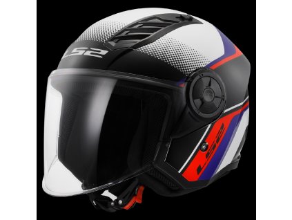 LS2 OF616 AIRFLOW II RUSH WHITE BLUE RED-06 (Varianta LS2 OF616 AIRFLOW II RUSH WHITE BLUE RED-06 3XL)