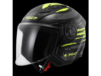 LS2 OF616 AIRFLOW II BRUSH BLACK H-V YELLOW-06 (Varianta LS2 OF616 AIRFLOW II BRUSH BLACK H-V YELLOW-06 3XL)
