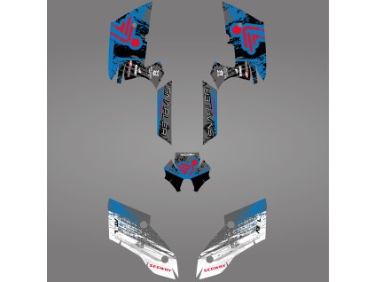 GRAPHIC STICKER KIT for Segway AT5-L LIGHT BLUE