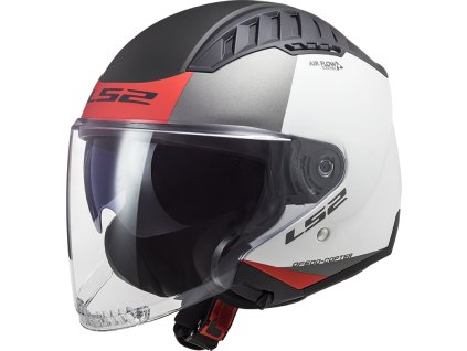 LS2 OF600 COPTER II URBANE M.WHITE RED-06 (Varianta LS2 OF600 COPTER II URBANE M.WHITE RED-06 XL)