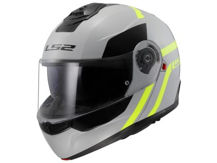 LS2 FF908 STROBE II AUTOX GREY H-V YELLOW-06 (Varianta LS2 FF908 STROBE II AUTOX GREY H-V YELLOW-06 XS)