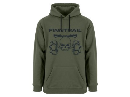 Finntrail Hoody ATV skull Khaki (Varianta Finntrail Hoody ATV skull Khaki S)