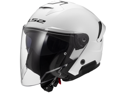 LS2 OF618 VERSO II SOLID WHITE (Varianta LS2 OF618 VERSO II SOLID WHITE L)