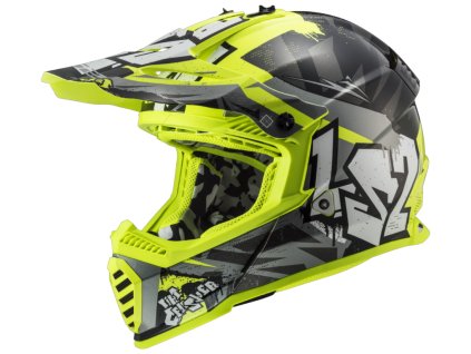 LS2 MX437 FAST EVO MINI II CRUSHER BLACK YELLOW-06 (Varianta LS2 MX437 FAST EVO MINI II CRUSHER BLACK YELLOW-06 L)
