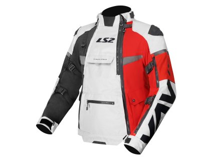 LS2 X-MASTER MAN JACKET BLACK GREY RED (Varianta LS2 X-MASTER MAN JACKET BLACK GREY RED 3XL)