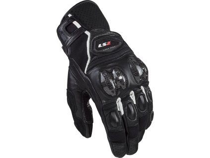 LS2 SPARK 2 LEATHER MAN GLOVES BLACK WHITE (Varianta LS2 SPARK 2 LEATHER MAN GLOVES BLACK WHITE M)