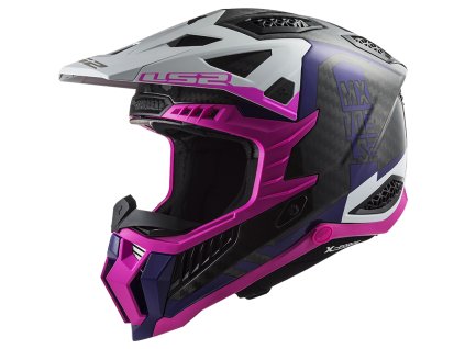 LS2 MX703 C X-FORCE VICTORY FLUO PINK VIOLET-06 (Varianta LS2 MX703 C X-FORCE VICTORY FLUO PINK VIOLET-06 S)