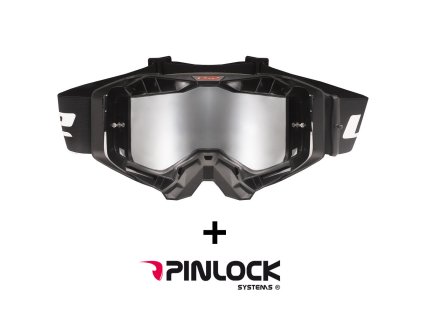 LS2 AURA PRO GOGGLE BLACK WITH IRIDIUM VISOR
