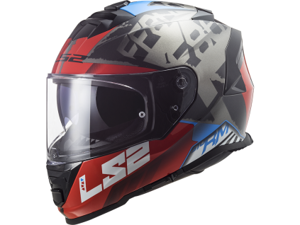 LS2 FF800 Storm SPRINTER Black Red Titanium (Varianta LS2 FF800 Storm SPRINTER Black Red Titanium XS)