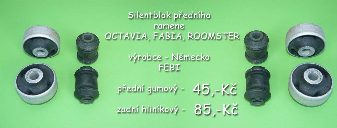 Silentbloky pro přední rameno Škoda Octavia I 1997- všechny modely