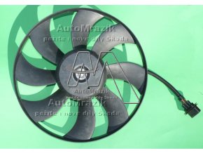 Ventilátor, větrák chladiče Fabia I, II, Roomster velký 380 mm