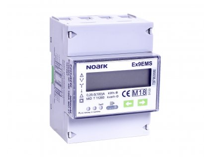 noark 107295 ex9ems 3p 4m 100a 2t smart elektomer 3 polovy 4 modulovy 100 a 2 tarifni lcd