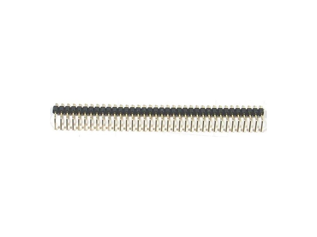 Jumper lišta 1x40pin s roztečí 2,54mm pro PCB úhlová