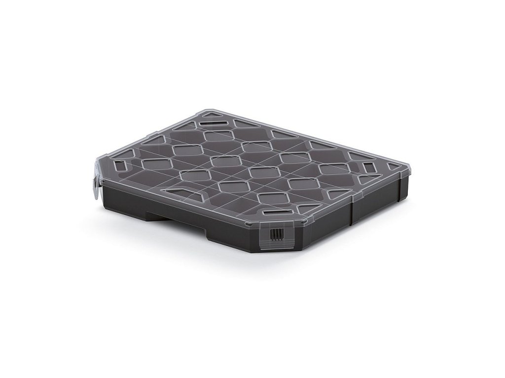 Organizér TAGER 284x243x40mm, polykarb. víko, přepážky