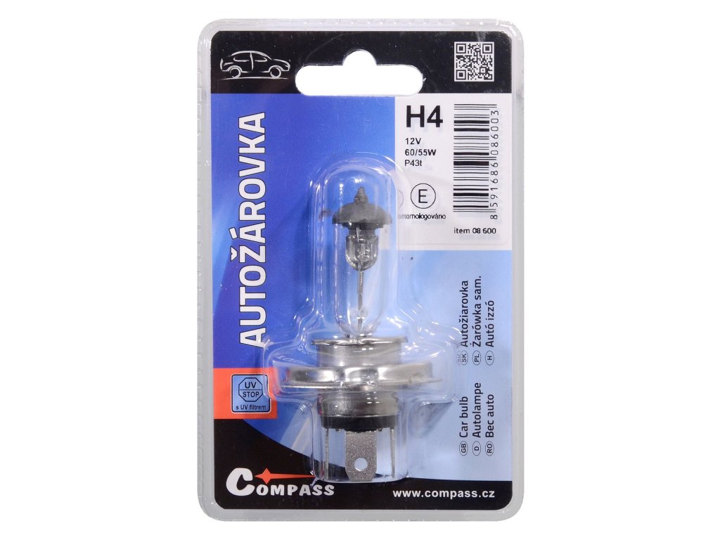 Žárovka 12V  H4  60/55W P43t blister 1ks