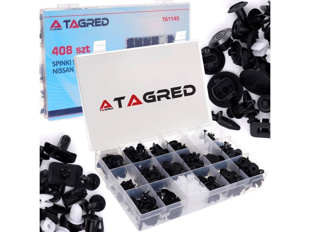 Plastové spojovací spony a příchytky sada 408 ks na Nissan TAGRED