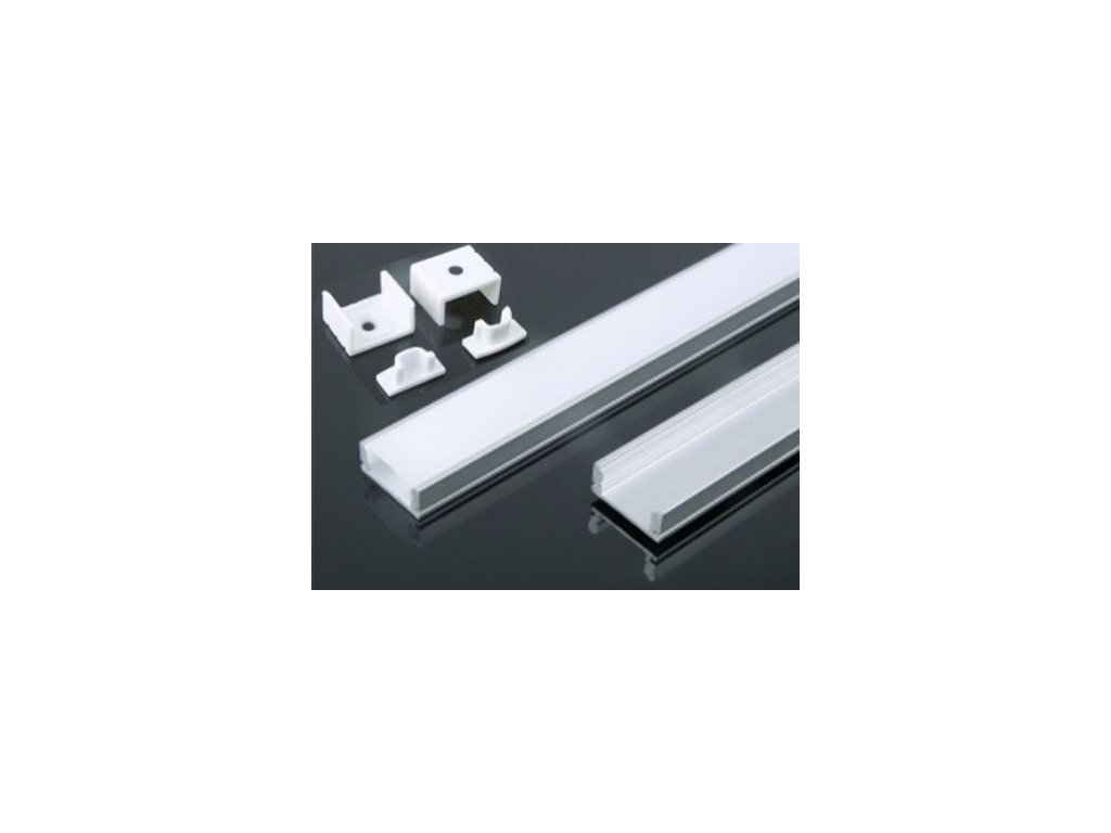 Hliníková lišta - Alu profil MS-509 pro LED pásek 8-10mm, délka 2m