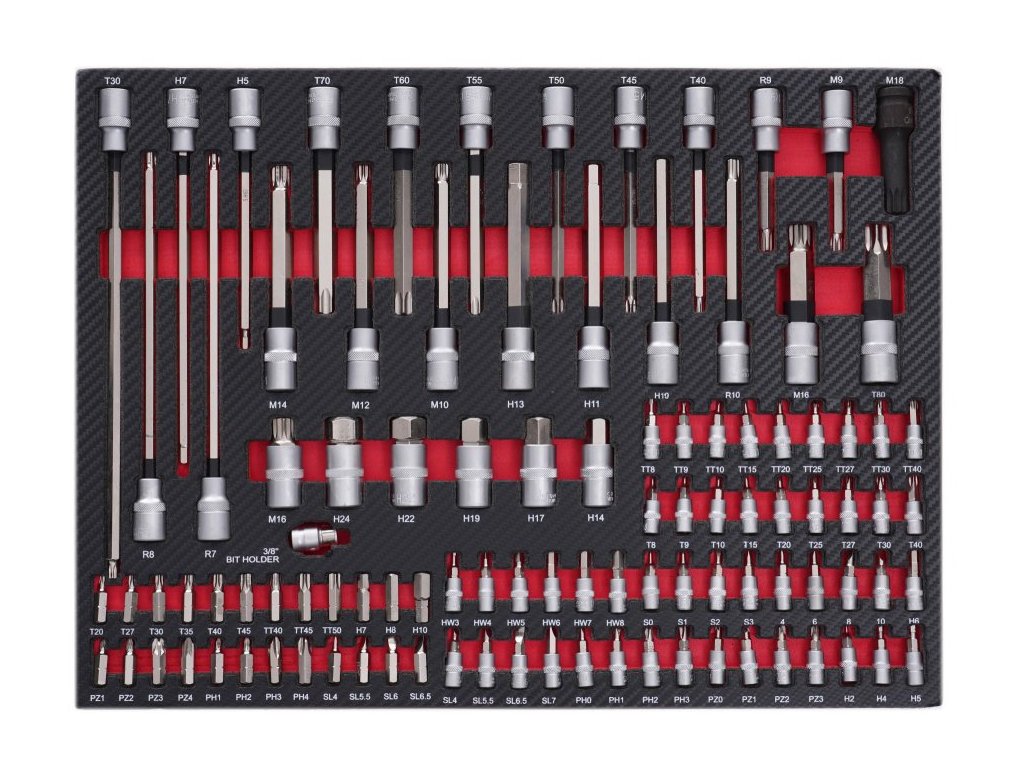 Dílenský vozík vybavený, 298 ks nářadí, 7 zásuvek a XXL velká skříňka - TAGRED