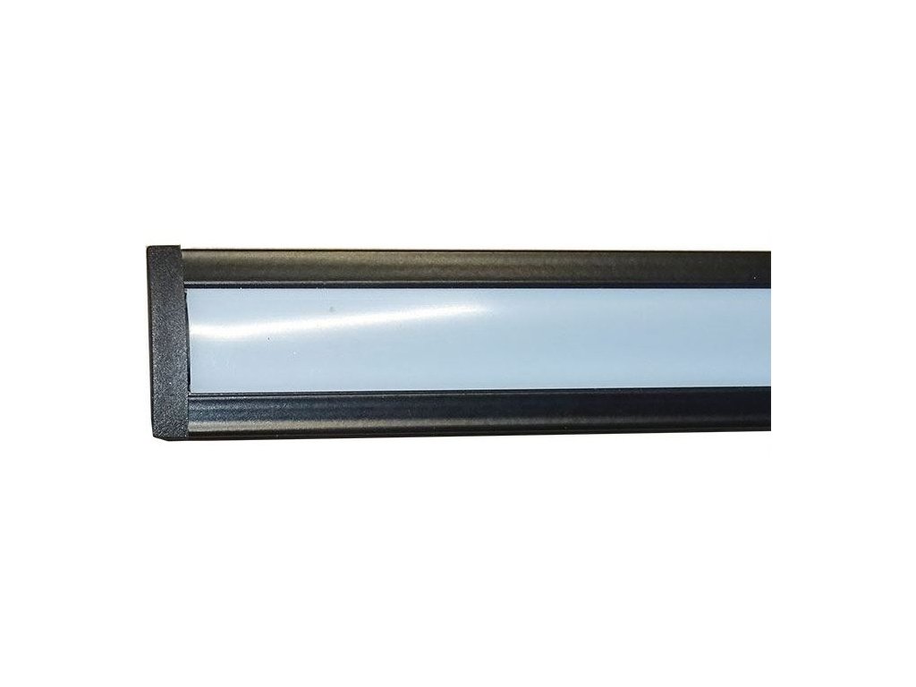 Hliníková lišta, Alu profil MS-508 pro LED pásek 8-10mm,délka 1m,černá